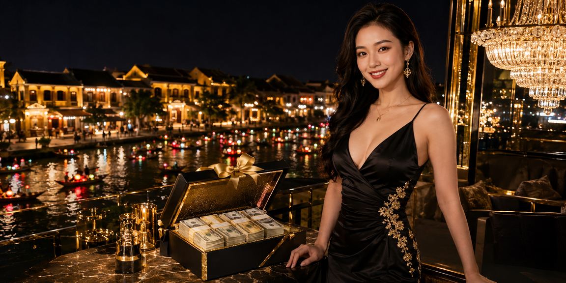 Người chơi tại Hội An kiểm tra ưu đãi voucher trên ứng dụng kcd2